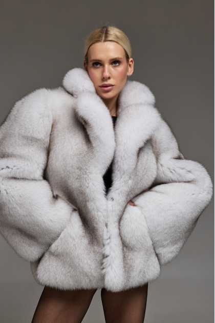 Women's Finnish fox fur coat